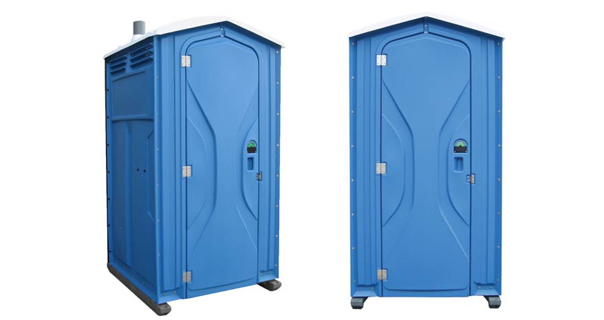 Long-term porta potty units on site in Buffalo Grove, Illinois